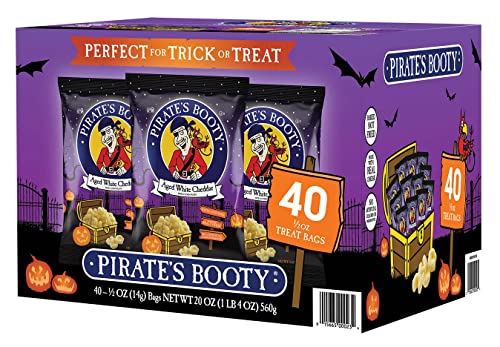 Pirate's Booty Weiße Cheddar-Puffs für Halloween, 40 Stück Pirate's Booty Weiße Cheddar-Puffs für Halloween, 40 Stück von Pirate's Booty