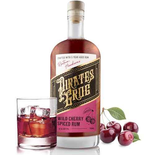 Wild Cherry Spiced Rum by Pirate's Grog Rum | Premium Five Year Aged Golden Sipping Flavoured | 37.5% ABV 70cl Wild Cherry Spiced Rum by Pirate's Grog Rum | Premium Five Year Aged Golden Sipping Flavoured | 37.5% ABV 70cl von Pirate's Grog