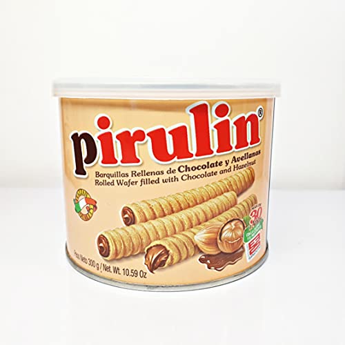 Schokolade Pirulin Waffeln, Box 6 Dosen von 300gr. Lata Barquillas Pirulin von Pirulin