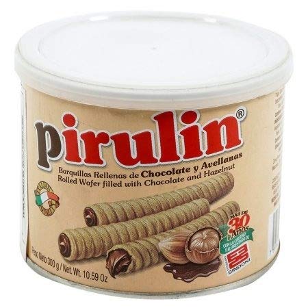 Schokolade Pirulin Waffeln, Box 6 Dosen von 300gr. Lata Barquillas Pirulin von Pirulin