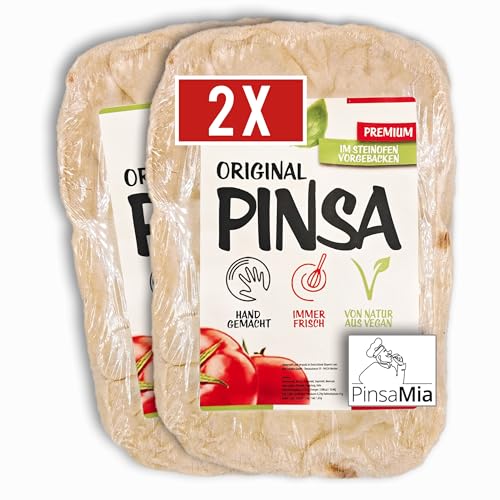 2 x Pinsa Original, Pinsa Romana, Pinsa Teig ofenfertig, vorgebacken im Steinofen von PinsaMia