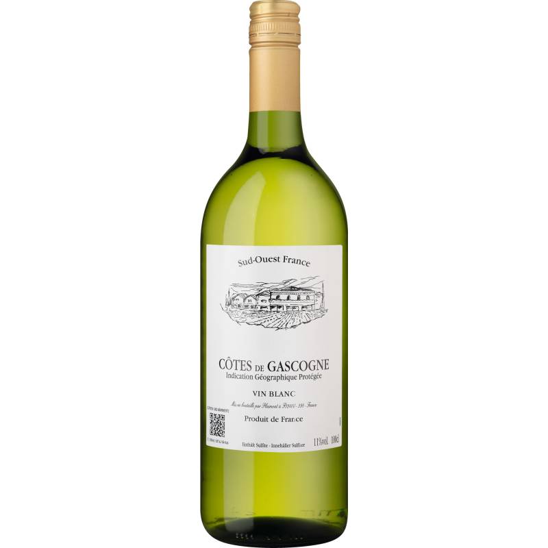 Côtes de Gascogne Blanc, Côtes de Gascogne IGP, 1 Liter, Südwestfrankreich, 2024, Weißwein von Plaimont à F32400 - 398 - France