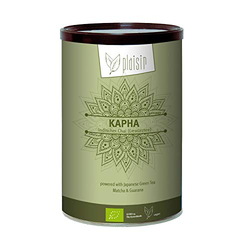 Plaisir Chai Tee Kapha Bio (mit Matcha und Guarana) in Dose Heißgetränk (350gr.) von Plaisir