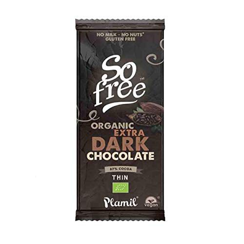 3 x Plamil Organic Extra Dark So Free 87% cocoa Chocolate Bar 80g von Plamil