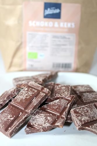 Planeo BIO Vegane Schokolade Schoko & Keks 1kg - Beste BIO Qualität aus DE - Gentechnikfrei, vegan, günstig - Planeo Bruchschokolade von Planeo