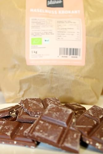 Planeo BIO Vegane Schokolade Haselnuss Krokant 1kg - Beste BIO Qualität aus DE - Gentechnikfrei, vegan, günstig - Planeo Bruchschokolade von Planeo
