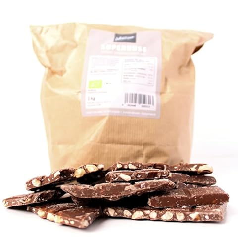 Planeo BIO Vegane Schokolade Supernuss 1kg - Beste BIO Qualität aus DE - Gentechnikfrei, vegan, günstig - Planeo Bruchschokolade von Planeo