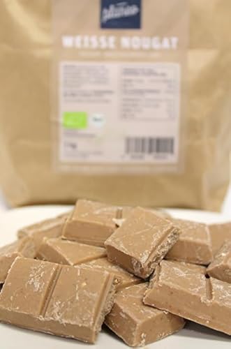 Planeo BIO Vegane Schokolade Weisses Nougat 1kg - Beste BIO Qualität aus DE - Gentechnikfrei, vegan, günstig - Planeo Bruchschokolade von Planeo
