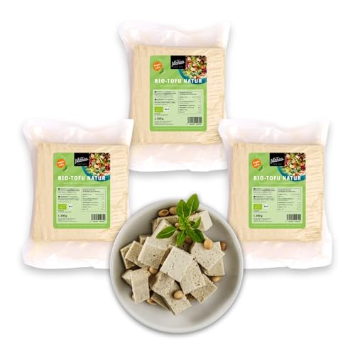 Planeo BIO Tofu Natur Großpack 3x1.3kg - Nur 1,05€ pro 100g - Beste Qualität - Gentechnikfrei, vegan, günstig von Planeo