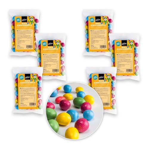 Planeo Bunte Schokoerdnüsse 6x100g - produziert in Deutschland - Beste Qualität - Gentechnikfrei, vegan, günstig von Planeo