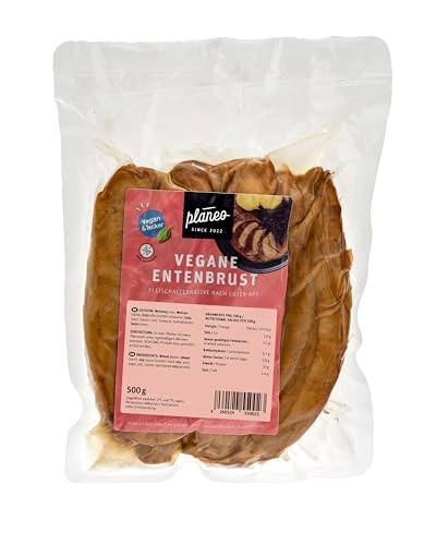 Planeo Vegane Entenbrust 3x500g – Authentischer Geschmack, vielseitig einsetzbar, gentechnikfrei, hochwertige vegane Fleischalternative Planeo Vegane Entenbrust 3x500g – Authentischer Geschmack, vielseitig einsetzbar, gentechnikfrei, hochwertige vegane Fleischalternative von Planeo