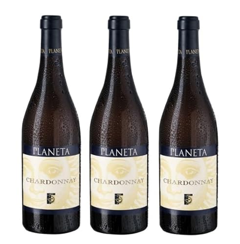 3x 0,75l - 2022er - Planeta - Chardonnay - Barrique - Sicilia Menfi D.O.P. - Sizilien - Italien - Weißwein trocken von Planeta