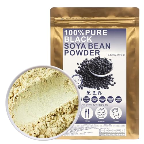 100% Natural Pure Black Bean Powder 100g/3.52oz 黑豆粉 Gekochtes schwarzes Bohnenpulver für Smoothies, Shakes, Backen Getränke, Tee, frei von Konservierungsmitteln 100% Natural Pure Black Bean Powder 100g/3.52oz 黑豆粉 Gekochtes schwarzes Bohnenpulver für Smoothies, Shakes, Backen Getränke, Tee, frei von Konservierungsmitteln von Plant Gift