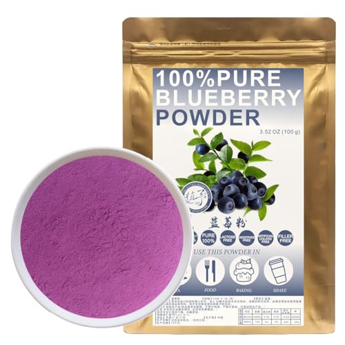 100% Natural Pure Blueberry Powder 100g/3.52oz 蓝莓粉 Blaues Beerenpulver für Smoothie-Frühstück, gefriergetrocknet, kein zugesetzter Zucker 100% Natural Pure Blueberry Powder 100g/3.52oz 蓝莓粉 Blaues Beerenpulver für Smoothie-Frühstück, gefriergetrocknet, kein zugesetzter Zucker von Plant Gift