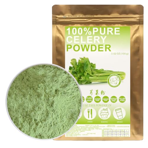100% Natural Pure Celery Powder 100g/3.52oz 芹菜粉 Selleriesaftpulver für Smoothies, Shakes, Backen für Getränke, Tee-grünes Saftpulver, pulverisiertes Grün, frei von Konservierungsmitteln 100% Natural Pure Celery Powder 100g/3.52oz 芹菜粉 Selleriesaftpulver für Smoothies, Shakes, Backen für Getränke, Tee-grünes Saftpulver, pulverisiertes Grün, frei von Konservierungsmitteln von Plant Gift