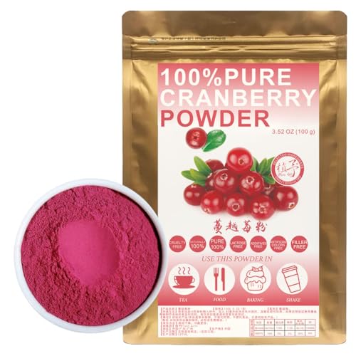100% Natural Pure Cranberry Powder 100g/3.52oz 蔓越莓粉 Cranberry Pulver für Smoothies, Shakes, Backen und Getränke,| Frei von Konservierungsstoffen, gefriergetrocknet, ohne Zuckerzusatz 100% Natural Pure Cranberry Powder 100g/3.52oz 蔓越莓粉 Cranberry Pulver für Smoothies, Shakes, Backen und Getränke,| Frei von Konservierungsstoffen, gefriergetrocknet, ohne Zuckerzusatz von Plant Gift