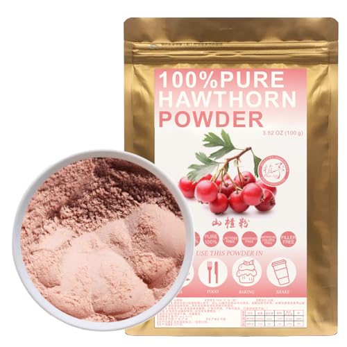 100% Natural Pure Hawthorn Powder 100g/3.52oz 山楂粉 Hawthor Beere Pulver für Smoothies, Shakes, Backen Getränke, Tee, frei von Konservierungsstoffen 100% Natural Pure Hawthorn Powder 100g/3.52oz 山楂粉 Hawthor Beere Pulver für Smoothies, Shakes, Backen Getränke, Tee, frei von Konservierungsstoffen von Plant Gift