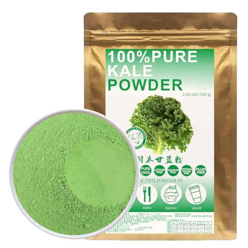 100% Natural Pure Kale Powder 100g/3.52oz 羽衣甘蓝粉 Natürliche Lebensmittelfärbung, ideal für Backen, Säfte, Smoothies, Shakes und Getränke, Grünkohltee und Grüngetränk Mix | 100% Natural Pure Kale Powder 100g/3.52oz 羽衣甘蓝粉 Natürliche Lebensmittelfärbung, ideal für Backen, Säfte, Smoothies, Shakes und Getränke, Grünkohltee und Grüngetränk Mix | von Plant Gift
