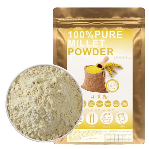 100% Natural Pure Millet Powder 100g/3.52oz 小米粉 Hirse-Mehl zum Kochen von Backrezepten und Getränken,| frei von Konservierungsstoffen, kein zugesetzter Zucker 100% Natural Pure Millet Powder 100g/3.52oz 小米粉 Hirse-Mehl zum Kochen von Backrezepten und Getränken,| frei von Konservierungsstoffen, kein zugesetzter Zucker von Plant Gift