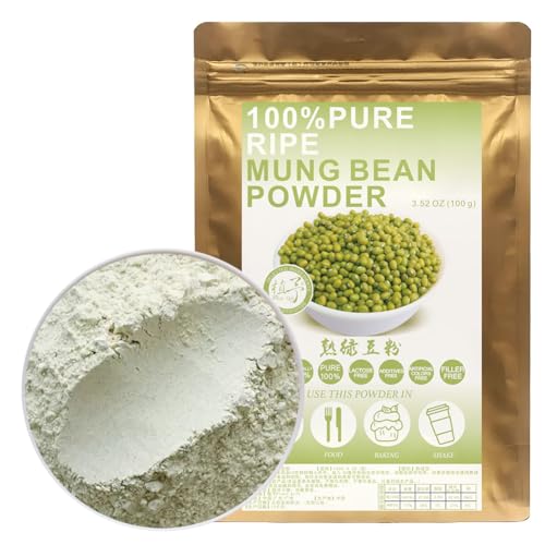 100% Natural Pure Mung Bean Powder 100g/3.52oz 绿豆粉 Moong Bohnenmehl mit grünem Mong-Boden für Smoothies, Shakes, Backen, Getränke,| Frei von Konservierungsstoffen, Kein zugesetzter Zucker 100% Natural Pure Mung Bean Powder 100g/3.52oz 绿豆粉 Moong Bohnenmehl mit grünem Mong-Boden für Smoothies, Shakes, Backen, Getränke,| Frei von Konservierungsstoffen, Kein zugesetzter Zucker von Plant Gift