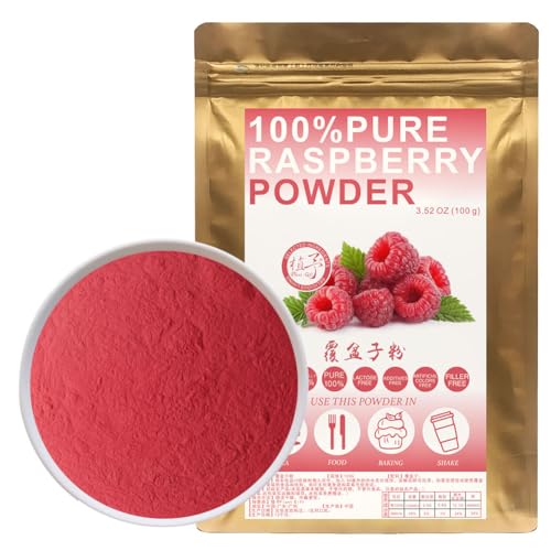 100% Natural Pure Raspberry Powder 100g/3.52oz 覆盆子粉 für Smoothies, Shakes, Backen und Getränke,| Ohne Konservierungsstoffe, gefriergetrocknet, ohne Zuckerzusatz 100% Natural Pure Raspberry Powder 100g/3.52oz 覆盆子粉 für Smoothies, Shakes, Backen und Getränke,| Ohne Konservierungsstoffe, gefriergetrocknet, ohne Zuckerzusatz von Plant Gift