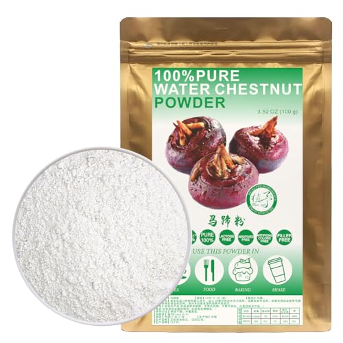 100% Natural Pure Water Chestnut Powder 100g/3.52oz 马蹄粉 Wasser-Kastanienmehl zum Backen von Getränken,| Frei von Konservierungsstoffen, Gourmet, Chef-inspirierte Zutaten 100% Natural Pure Water Chestnut Powder 100g/3.52oz 马蹄粉 Wasser-Kastanienmehl zum Backen von Getränken,| Frei von Konservierungsstoffen, Gourmet, Chef-inspirierte Zutaten von Plant Gift