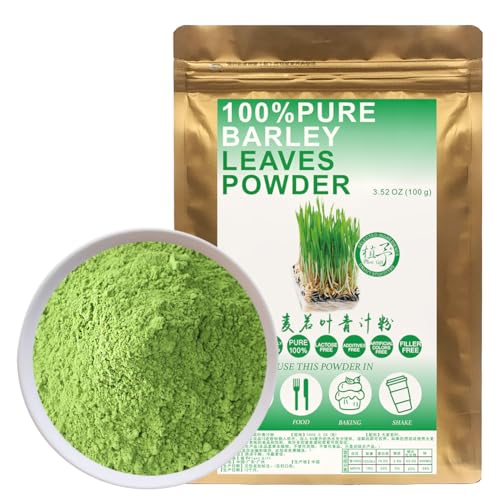 100% Pure Barley Leaves Powder 100g/3.52oz Natürliches Gerstenblatt Mehl,Gerstengras Pulver für Smoothies, Shakes, Backen, Getränke,| Frei von Konservierungsstoffen 100% Pure Barley Leaves Powder 100g/3.52oz Natürliches Gerstenblatt Mehl,Gerstengras Pulver für Smoothies, Shakes, Backen, Getränke,| Frei von Konservierungsstoffen von Plant Gift