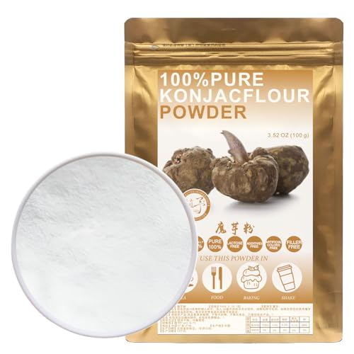 100% Natural Pure Konjak Powder 100g/3.52oz 魔芋粉 Konjac Gum Pulver für Maisstärke Ersatz, Verdickungsmittel| Frei von Konservierungsstoffen, Kein zugesetzter Zucker 100% Natural Pure Konjak Powder 100g/3.52oz 魔芋粉 Konjac Gum Pulver für Maisstärke Ersatz, Verdickungsmittel| Frei von Konservierungsstoffen, Kein zugesetzter Zucker von Plant Gift