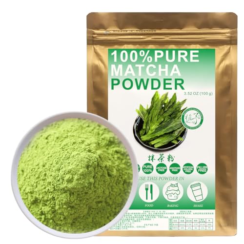 100% Natural Pure Matcha Powder 100g/3.52oz 抹茶粉 Matcha Für Smoothies, Shakes, Backen, Getränke,| Ohne Konservierungsstoffe 100% Natural Pure Matcha Powder 100g/3.52oz 抹茶粉 Matcha Für Smoothies, Shakes, Backen, Getränke,| Ohne Konservierungsstoffe von Plant Gift