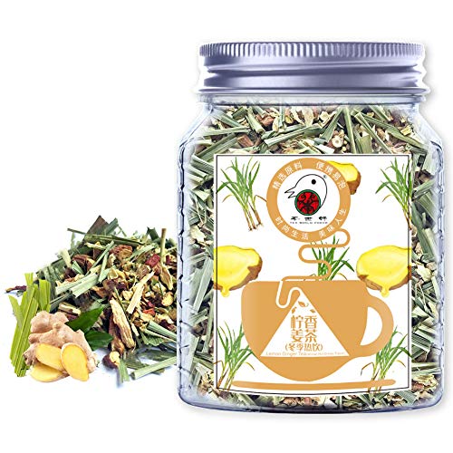 Plant Gift Lemon Ginger Tea (Zitronengras, Ingwer, Süßholz, Rooibos -Tee) Teebeutel, Förderung der Kreislauf Schönheit und Gesundheit Entfernen 70G/2.5oz von Plant Gift