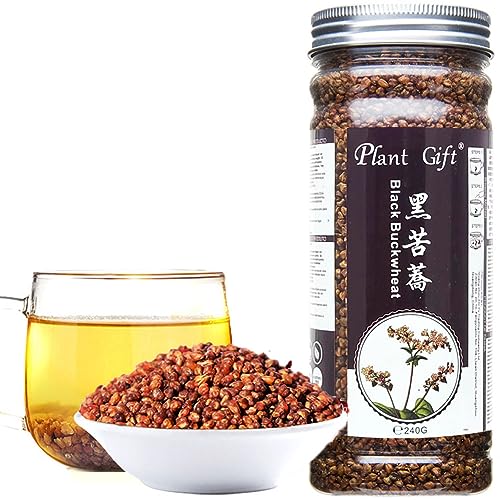 Plant Gift Black Buckwheat Tea, 黑苦荞麦 schwarzer Buchweizen-Tee, chinesischer Tee, lockerer Blatt Kräutertee, Tarty Buchweizen, Koffein frei, 240g / 8.46oz von Plant Gift