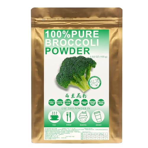 Plant Gift 100% Pure Broccoli Powder 西兰花粉 Natürliches Mehlpulver, Großer Geschmack für Getränke, Smoothie, Joghurt, Backen, Kekse, Kuchen und Getränke 100G/3.25oz von Plant Gift