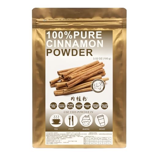 Plant Gift 100% Pure Cinnamon Powder 肉桂粉 Natürliches Pulver, Großes Aroma für Getränke, Smoothie, Joghurt, Backen, Kekse, Kuchen und Getränke, Nicht-GVO Pulver, Kein Füllstoff 100G/3.25oz Plant Gift 100% Pure Cinnamon Powder 肉桂粉 Natürliches Pulver, Großes Aroma für Getränke, Smoothie, Joghurt, Backen, Kekse, Kuchen und Getränke, Nicht-GVO Pulver, Kein Füllstoff 100G/3.25oz von Plant Gift
