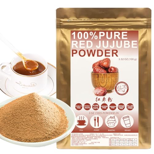 Plant Gift 100% Pure Jujube Powder 红枣粉 Natürliches Pulver, Großes Aroma für Getränke, Smoothie, Joghurt, Backen, Kekse, Kuchen und Getränke, Nicht-GVO Pulver, Kein Füllstoff 100G/3.25oz Plant Gift 100% Pure Jujube Powder 红枣粉 Natürliches Pulver, Großes Aroma für Getränke, Smoothie, Joghurt, Backen, Kekse, Kuchen und Getränke, Nicht-GVO Pulver, Kein Füllstoff 100G/3.25oz von Plant Gift
