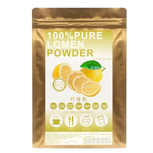 Plant Gift 100% Pure Lemon Powder 柠檬粉 Natürliches Mehlpulver, Zitronenpulver Obst mit veganem Smoothie und Getränk Nicht-GVO, Glutenfrei, Roh, Vegetarier 100G von Plant Gift