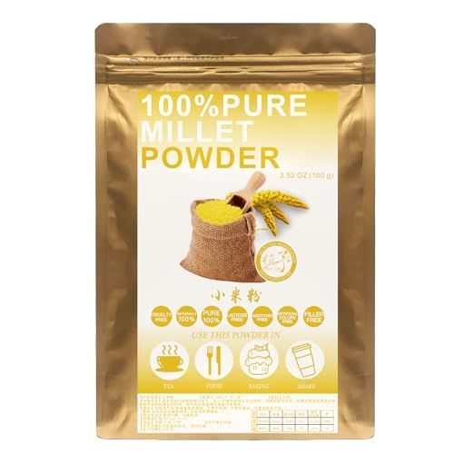 Plant Gift 100% Pure Millet Powder 小米粉 Natural Millet Flour, Great Flavor for Drinks, Adds Flavor and Taste Healthy Spice | Adds Flavor and Taste, Non-GMO Powder, No Filler, No additives 100G/3.25oz Plant Gift 100% Pure Millet Powder 小米粉 Natural Millet Flour, Great Flavor for Drinks, Adds Flavor and Taste Healthy Spice | Adds Flavor and Taste, Non-GMO Powder, No Filler, No additives 100G/3.25oz von Plant Gift