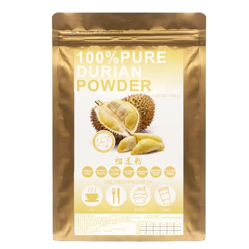 Plant Gift 100% Pure Natural Durian Powder 榴莲粉 Mahlzeit Pulver, gefriergetrocknet, DurianJuice Pulver, Glutenfrei, gefriergetrocknet Durian, Nicht-GMO von Plant Gift