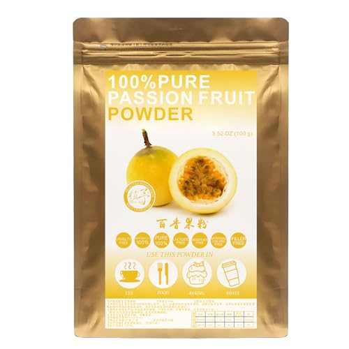 Plant Gift 100% Pure Passion Fruit Powder 百香果 Natürliches Mehlpulver, Natürlicher Passionsfruchtsaft, Keine Füllstoffe, Nicht GMO, Reich an Vitaminen und Antioxidantien 100G von Plant Gift