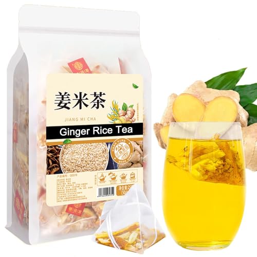 Plant Gift Ginger Rice Tea Bag 8.81oz (5g*50bags) Brauner Reis, Orangenschale, Ingwer, chinesischer reiner natürlicher, Gesundheitspflege gemischter Tee, Kombination von Blumentee 250g 姜米茶 von Plant Gift