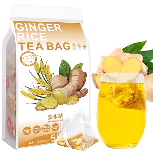 Plant Gift Ginger Rice Tea Bag 8.81oz (5g*50bags) Brauner Reis, Orangenschale, Ingwer, chinesischer reiner natürlicher, Gesundheitspflege gemischter Tee, Kombination von Blumentee 250g 姜米茶 von Plant Gift