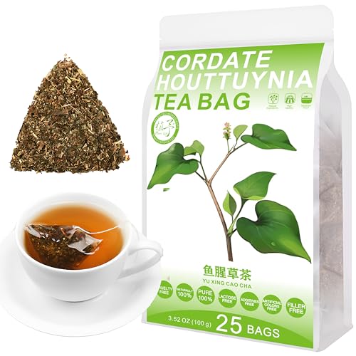 Plant Gift 50 Cups Cordate Houttuynia Tea Bag TEA BAG (鱼腥草茶 YU XING CAO CHA) 7.05oz (4g*50bags/200g) Kombination von Blumentee von Plant Gift