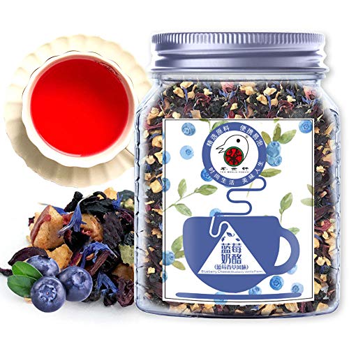 Plant Gift Blueberry Cheese (Roselle, Apfel, Traube, Blaubeeren, Chrysantheme, Pfefferminz) Teebeutel in Eistee Tee & Hottee 70g / 2.5oz von Plant Gift