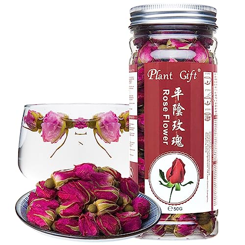 Plant Gift Rose bud,平阴玫瑰 Natürliche Kräuter-Rosenknospe, Gesundheitswesen duftende Blumen-Tee, Ried Rose-Knospen abnehmen gesunde Schönheit 50g / 1.76oz von Plant Gift