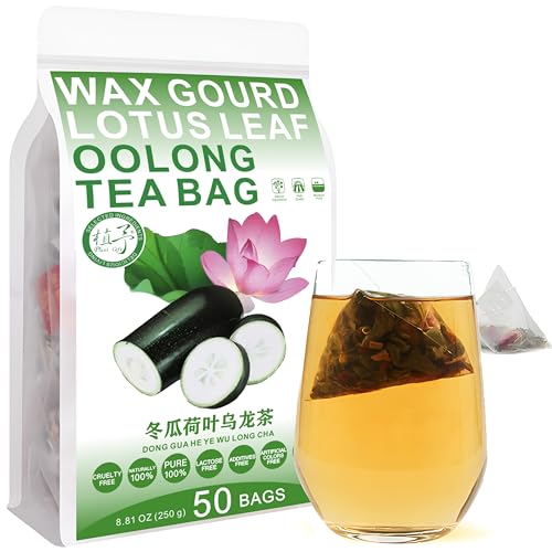 Plant Gift Wax Gourd Lotus Leaf Oolong Tea Bags 8.81oz (5g*50bags) Cassia Samen, doppelte rote Rose, chinesische reine Natur, Gesundheitspflege gemischter Tee, Kombination von Blumen Tee 250g 冬瓜荷叶乌龙茶 von Plant Gift