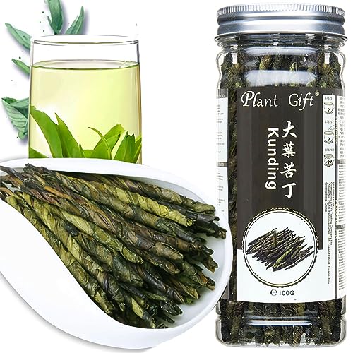 Plant Gift kuding Plus Tea 苦丁茶 Kräuter Bio-Nadel Kuding Tee Ku Ding CHA, Chines China, natürliche Gesundheit Clearing Wärme verlieren Gewicht Ilex Kudingcha 100g / 3.5oz von Plant Gift