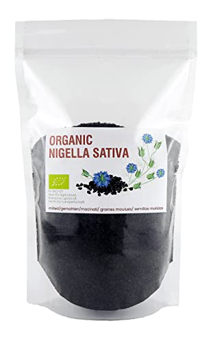 Bio Schwarzkümmel Samen, gemahlen, Organisch Nigella Sativa 900g von Planta Vera
