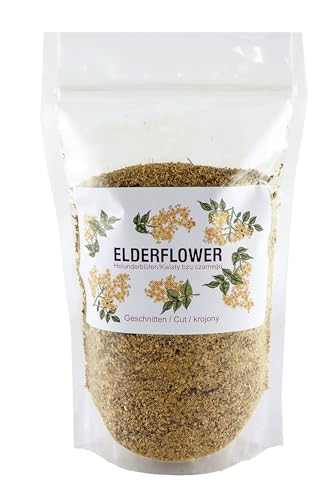 Holunderblütentee, getrocknete Holunderblüten, Holunderblüten, Kräutertee 300g von Planta Vera