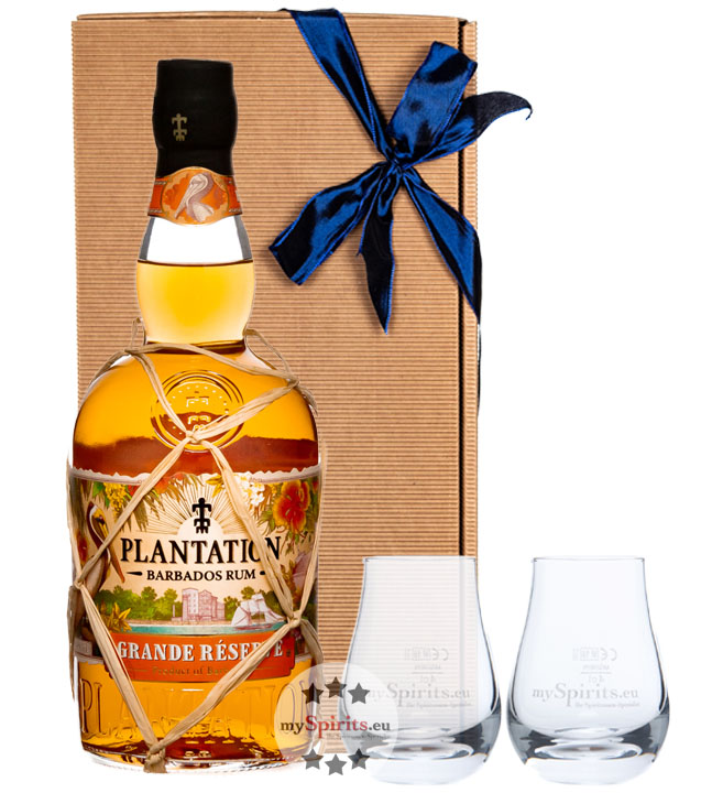 Rum Geschenkset: Plantation Grande Reserve & 2x Nosingglas (40 % Vol., 0,7 Liter) von Plantation Rum