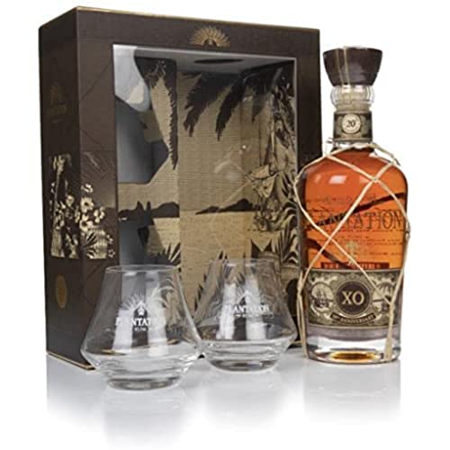 Plantation Rum BARBADOS XO 20th Anniversary 40% Vol. 0,7l in Geschenkbox mit 2 Gläsern von Plantation