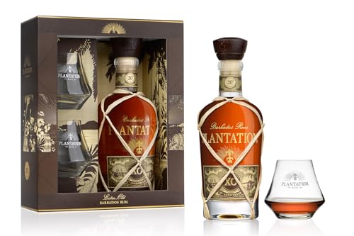 Plantation Rum BARBADOS XO 20th Anniversary 40% Vol. 0,7l in Geschenkbox mit 2 Gläsern von PLANTERAY